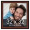 Square Decor Brown Picture Frame - UV Acrylic, Foam Board Backing, Hanging Hardware
